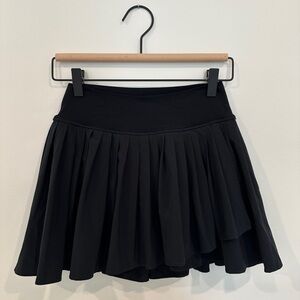 Aerie Black Pleated Mini Tennis Skirt